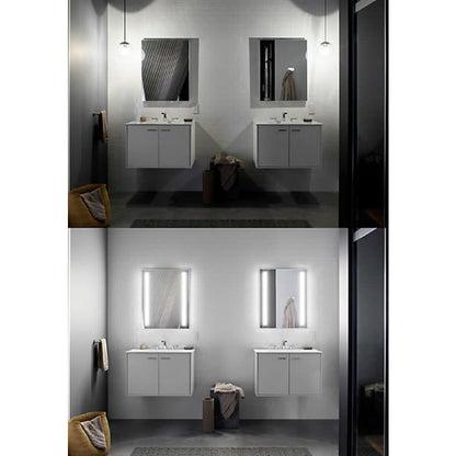 Verdera 40" x 30" Lighted Three Door Medicine Cabinet with Nine Shelves, Built-in Outlets, and Flip Out Magnifying Mirror - CA Title 24 Compliant