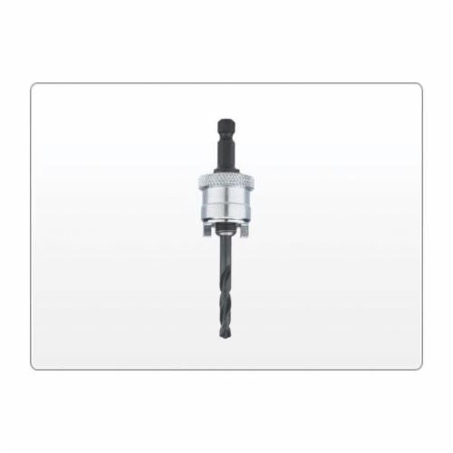 Standard Hole Saw Arbor, 3/8 in, 1/4 in, Pilot Drill, Steel