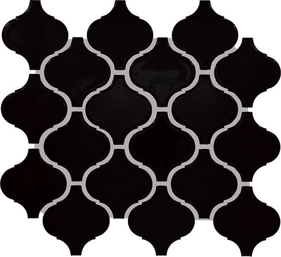 Color Wheel Retro Black Chevron 2X3 Glossy
