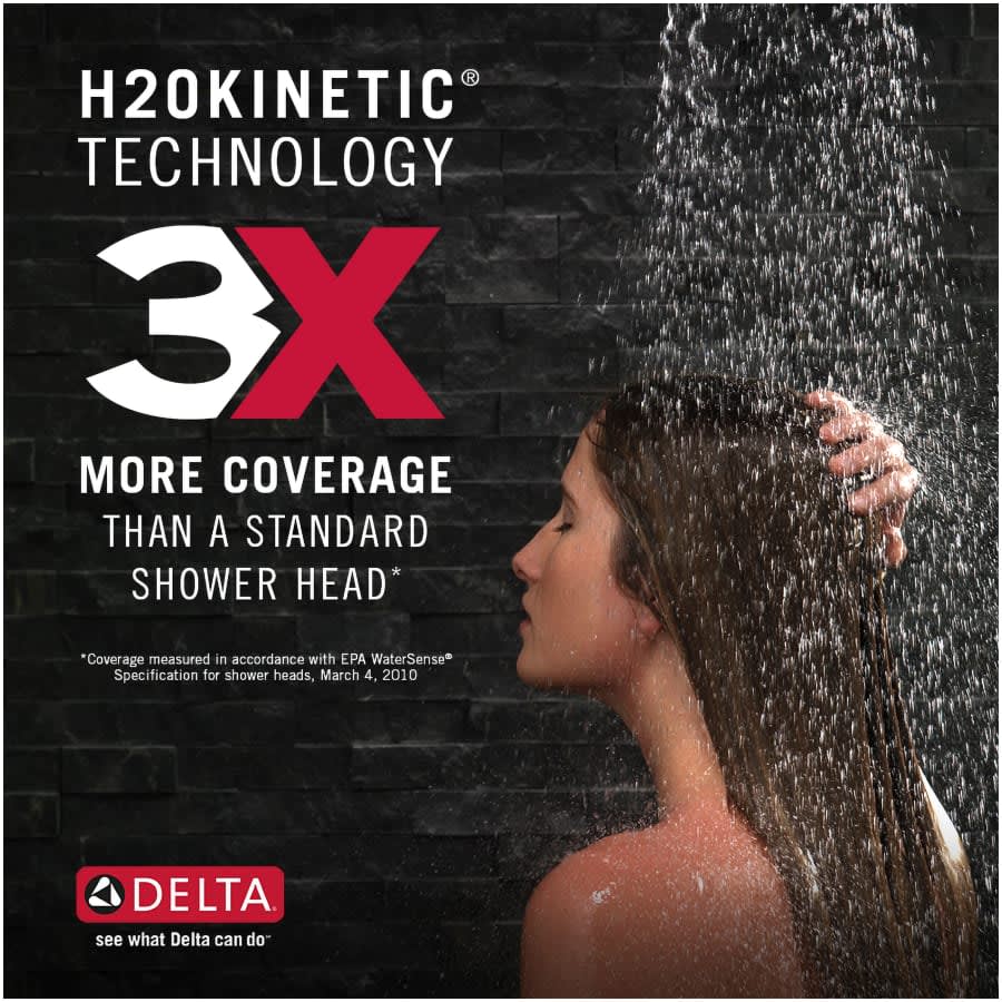 Universal Showering In2ition 2.5 GPM Multi Function Shower Head with Touch-Clean, MagnaTite, and H2Okinetic Technology