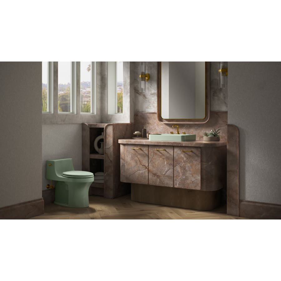 San Souci 1.28 GPF Elongated One-Piece Comfort Height Toilet with AquaPiston Technology - Seat Included