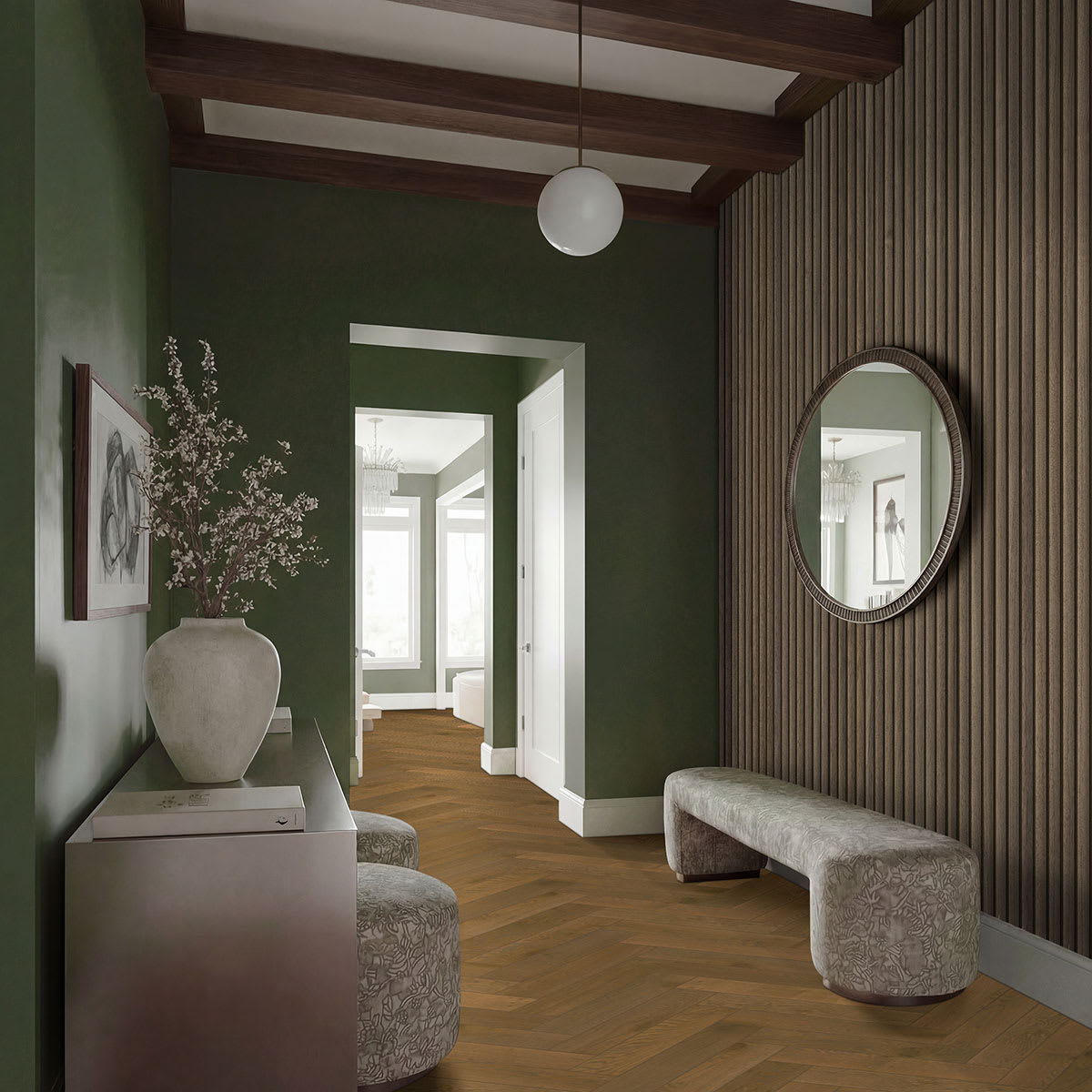 McCarran Wayland Herringbone Engineered Hardwood Flooring