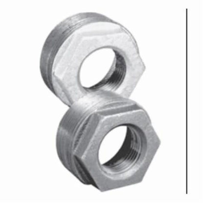 Hex Head Bushing, 4 x 3 in, MNPT x FNPT, 150 lb, Malleable Iron, Black