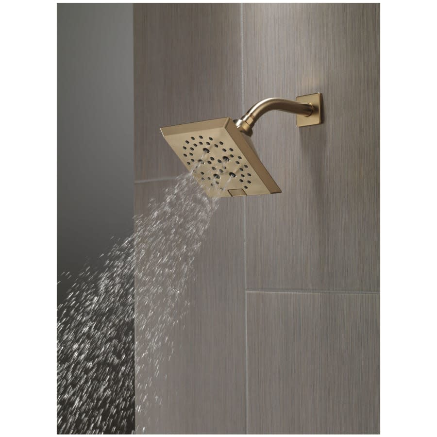 Universal Showering 5-13/16" Square 1.75 GPM Shower Head Full Spray Pattern with Touch Clean and H2Okinetic Technology