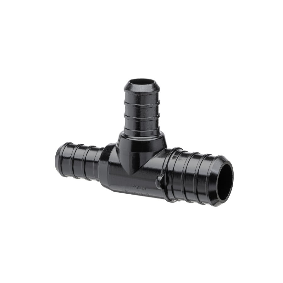 QickSert CR® Tee, 3/4 x 1/2 x 1/2 in, Crimp PEX, Poly