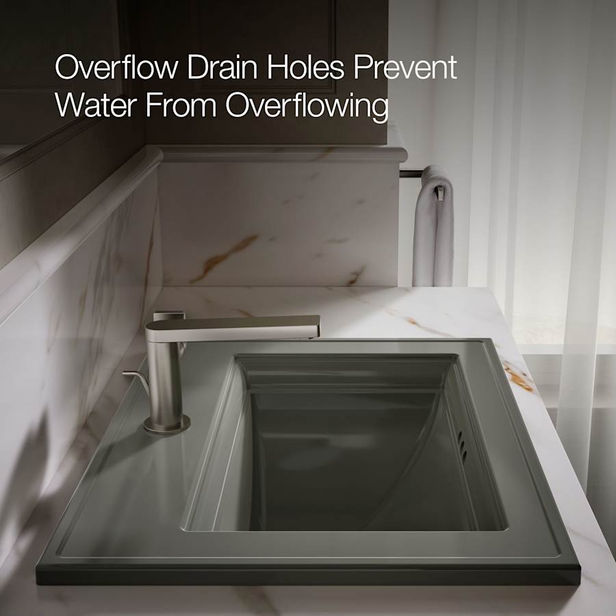 Memoirs Stately 17" Drop In Bathroom Sink with 1 Hole Drilled and Overflow