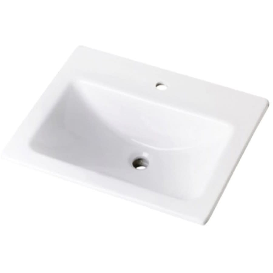 Wicker Park™ Top Mount Lavatory Sink, ADA, 20-7/8 x 17-3/4 x 7-3/4 in, Vitreous China, White