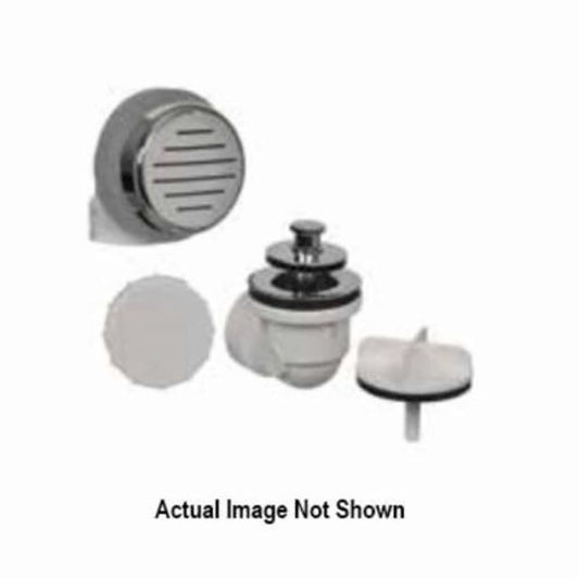 Bath Drain Half Kit, Push & Lift, ABS, Satin Nickel