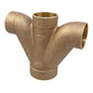 DWV Double Combination Wye and 45 deg Elbow, 2 x 1-1/2 x 1-1/2 x 1-1/2 in, C, Copper