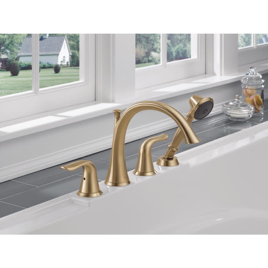 Lahara Deck Mounted Roman Tub Filler Trim with Hand Shower