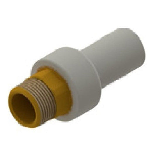 Male Adapter, 3 in, Butt Weld Fusion x MNPT, Brass/PP-RCT