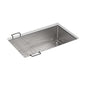 Strive™ Single Bowl Kitchen Sink, Under Mount, 29 x 18-5/16 in, 9 in Bowl Depth, 16 ga Satin Steel, Stainless
