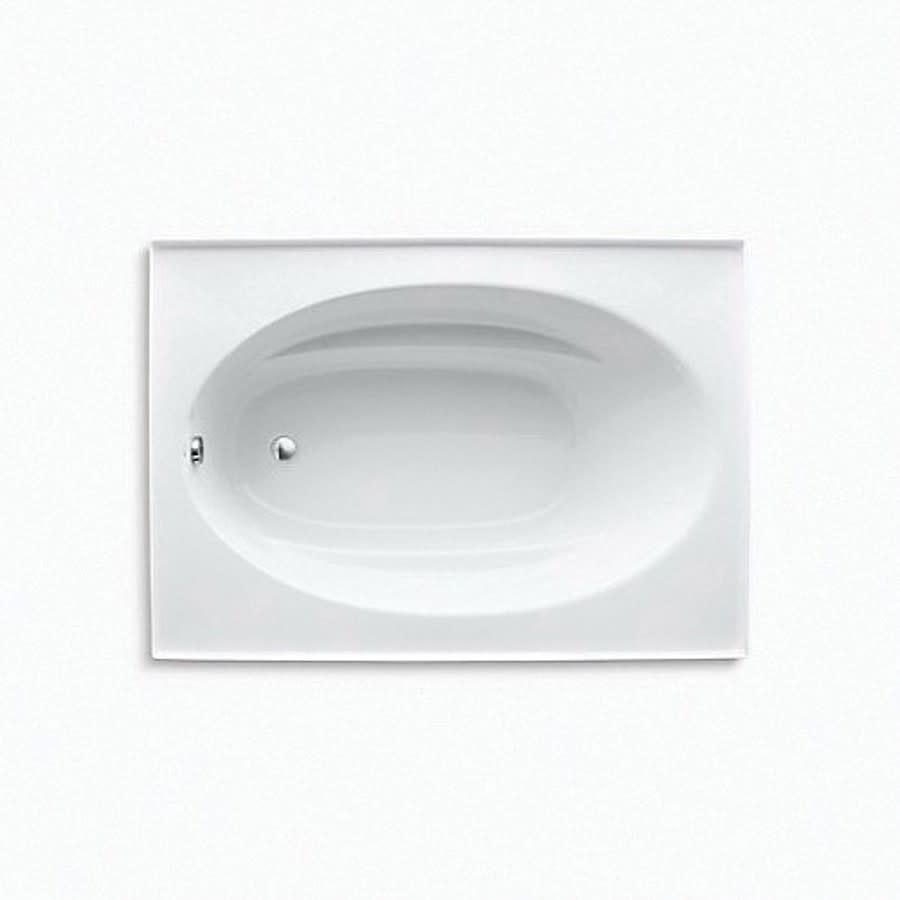 Windward® Alcove Tub, 60 x 42 x 21 in, End Drain, White