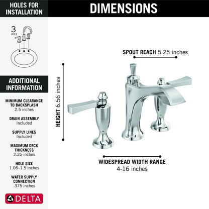 Dorval 1.2 GPM Mini-Widespread Bathroom Faucet with Pop-Up Drain Assembly and DIAMOND Seal Technology - Limited Lifetime Warranty