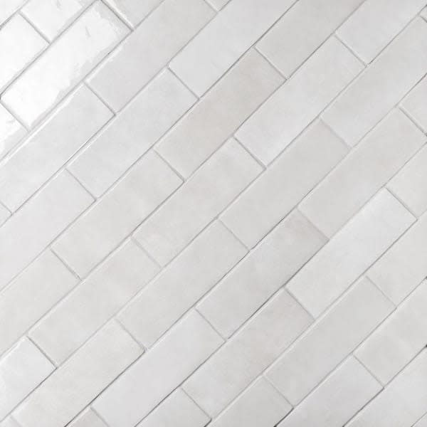 Cloé 2.5X8 Glossy Ceramic Tile in Grey