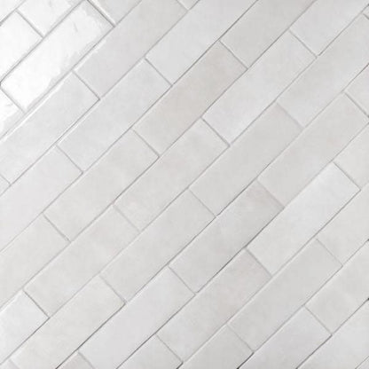Cloé 2.5X8 Glossy Ceramic Tile in Grey