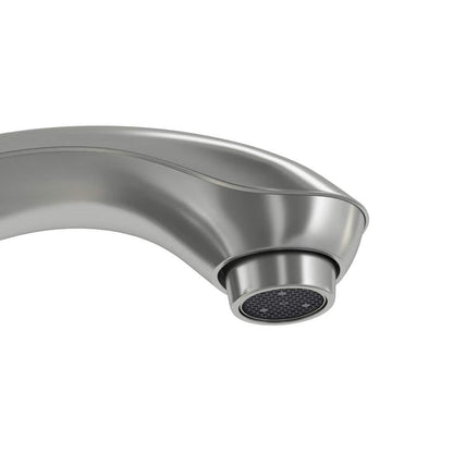 Builders 4 in. Centerset Double Handle Low-Arc Bathroom Faucet in Brushed Nickel