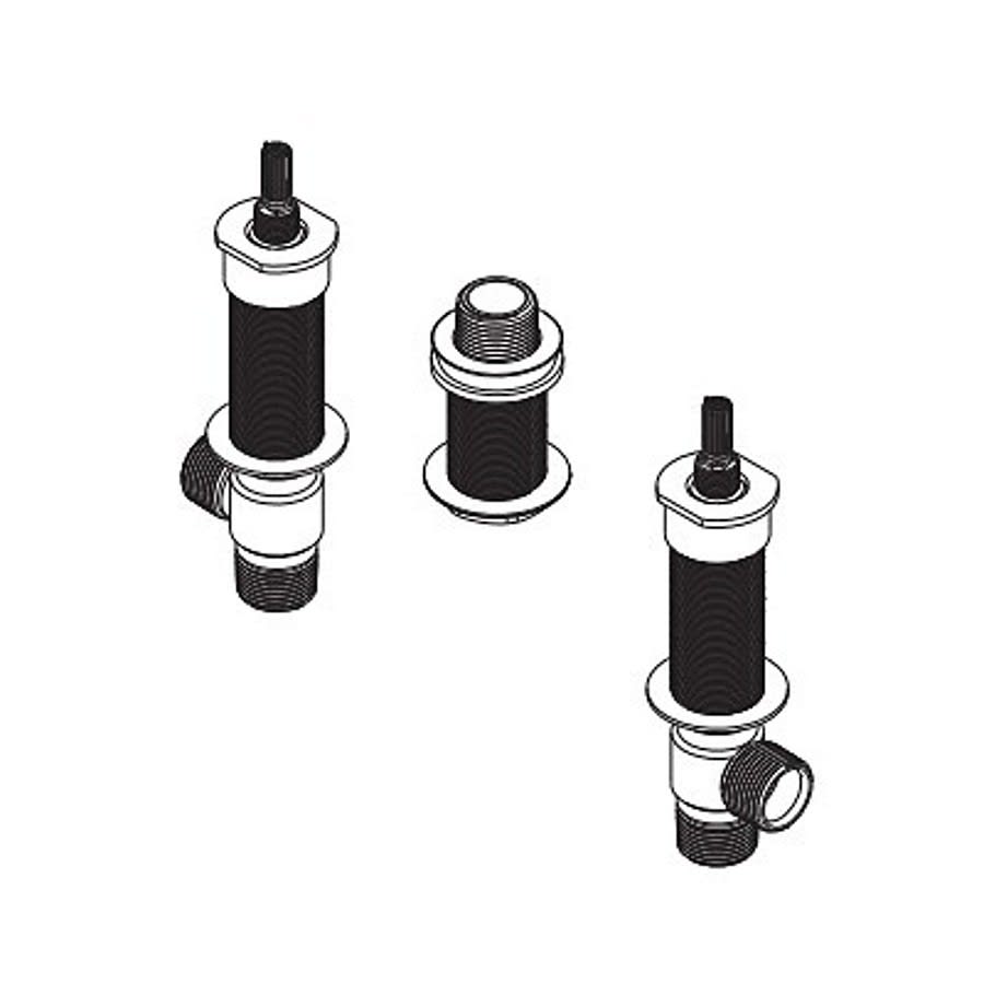 Universal Tub Rough Valve With 20 Point Stem, 3/4 in, C, Solid Brass Body