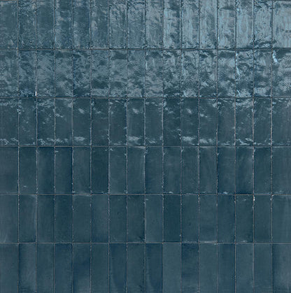 Rice Blu Rectangle 3X8 Glossy