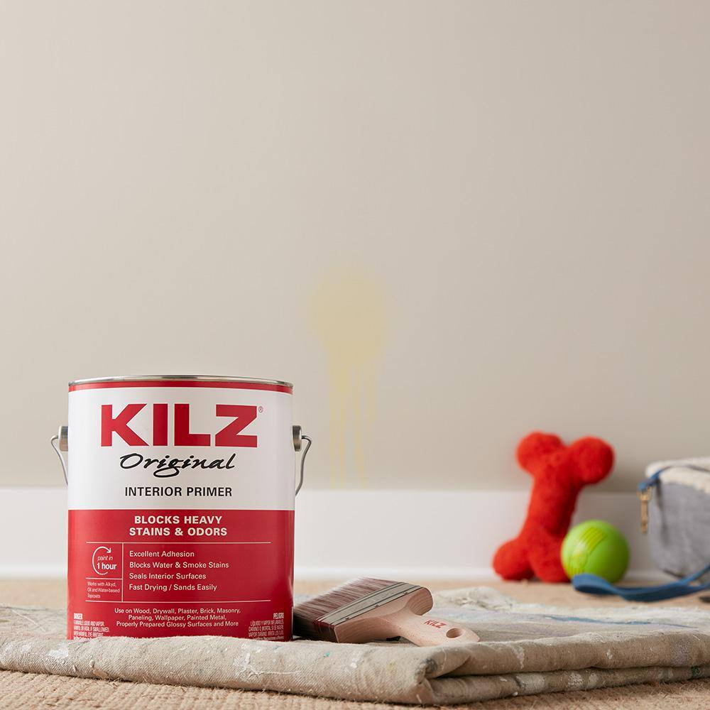 KILZ Original 5 Gal. White Oil-Based Interior Sealer, Primer, and Stain Blocker