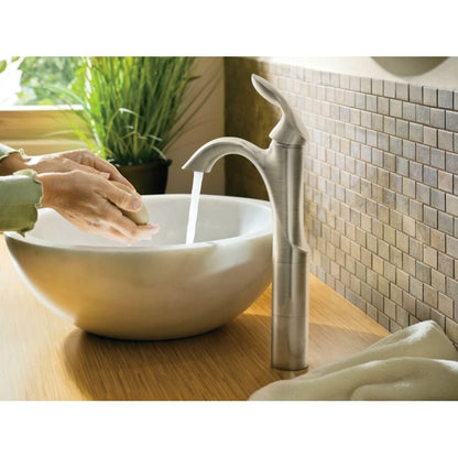 Single Handle Single Hole Bathroom Faucet from the Eva Collection (Valve Included)