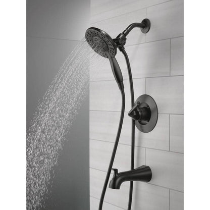 Arvo In2ition 2-in-1 Rough Included Single-Handle 4-Spray Tub and Shower Faucet 1.75 GPM in Matte Black Valve Included