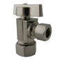 Quarter Turn Angle Stop, 5/8 x 3/8 in, Comp, Nickel