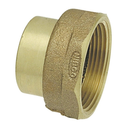 DWV Cleanout Adapter, 2 in, Fitting x FNPT, Copper
