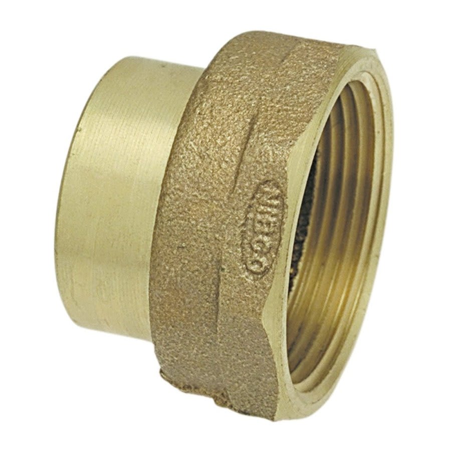 DWV Cleanout Adapter, 1-1/2 in, Fitting x FNPT, Copper