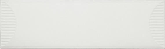 Stencil White Rectangle, Half Moon 4X12 Matte