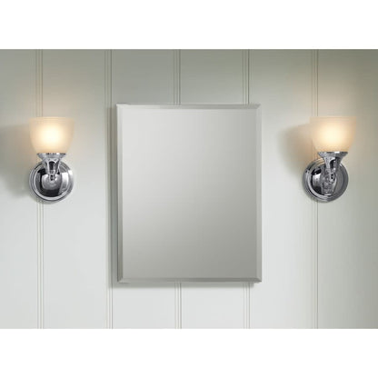 16" x 20" Single Door Reversible Hinge Frameless Mirrored Medicine Cabinet