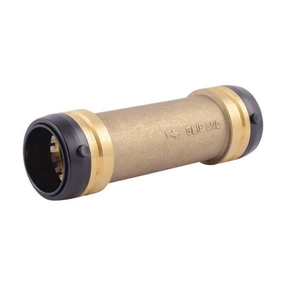 Coupling, 1-1/2 in, Push, Brass