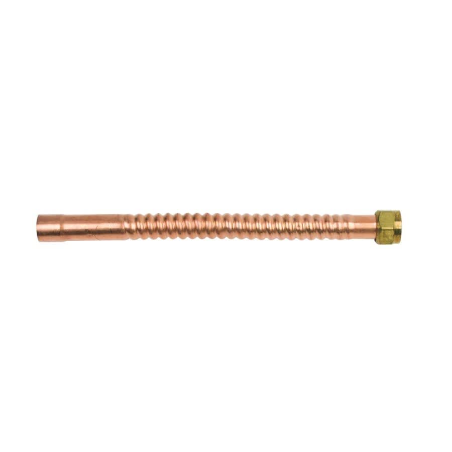 Corrugated Water Heater Flex, 3/4 in, FNPT x C, 24 in L, Copper