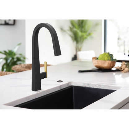 Nio 1.5 GPM Deck Mounted Pull Down Kitchen Faucet with Power Clean, Duralock, Duralast, and Reflex Technology