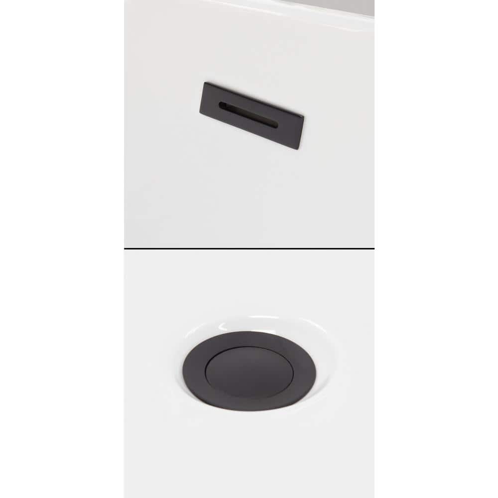 Grayley 60 in. L x 32 in. W Acrylic Right Hand Drain Rectangular Alcove Bathtub in White with Matte Black Trim