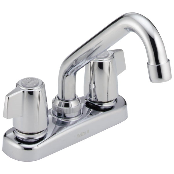 Classic Laundry Faucet, Deck Mount, ADA, Wing Handle, Chrome