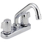 Classic Laundry Faucet, Deck Mount, ADA, Wing Handle, Chrome