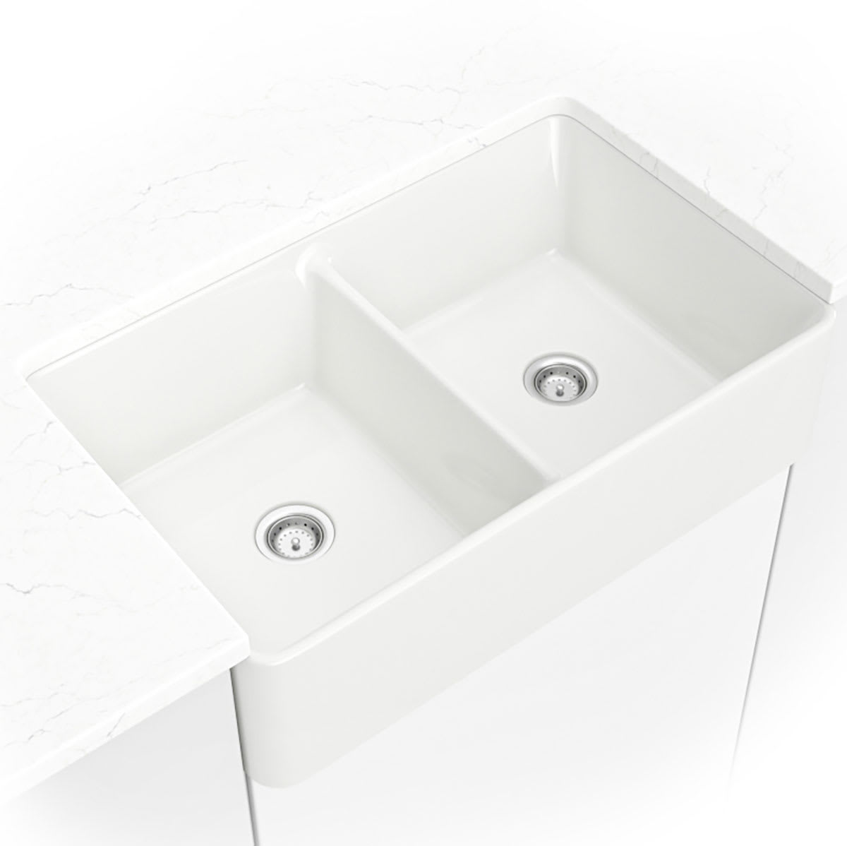 Fireclay Farmhouse White Double Bowl 5050-3220