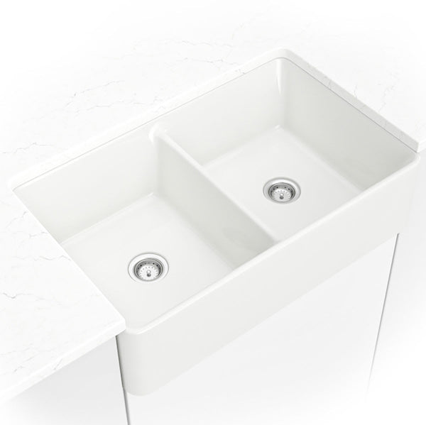Fireclay Farmhouse White Double Bowl 5050-3220
