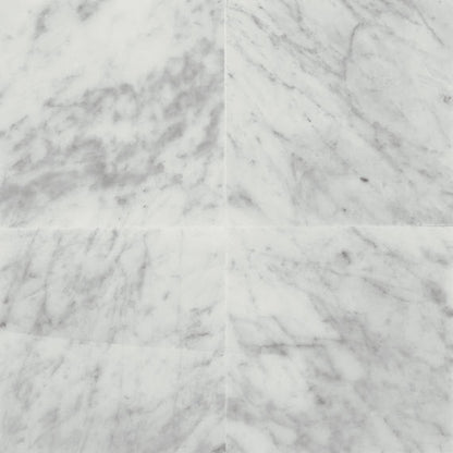 Marble Carrara White Straight Joint, Straight Edge 2X2 Honed