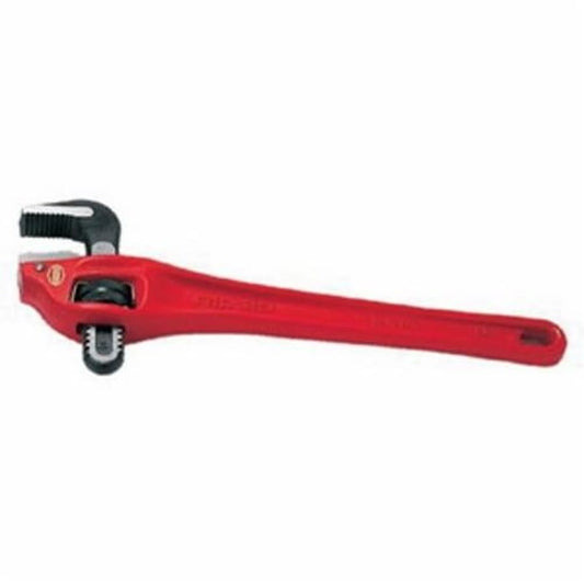 14 Series Offset Pipe Wrench, 2 in, 14 in OAL, Hook Jaw, Cast Iron Handle, Standard Adjustment, Red