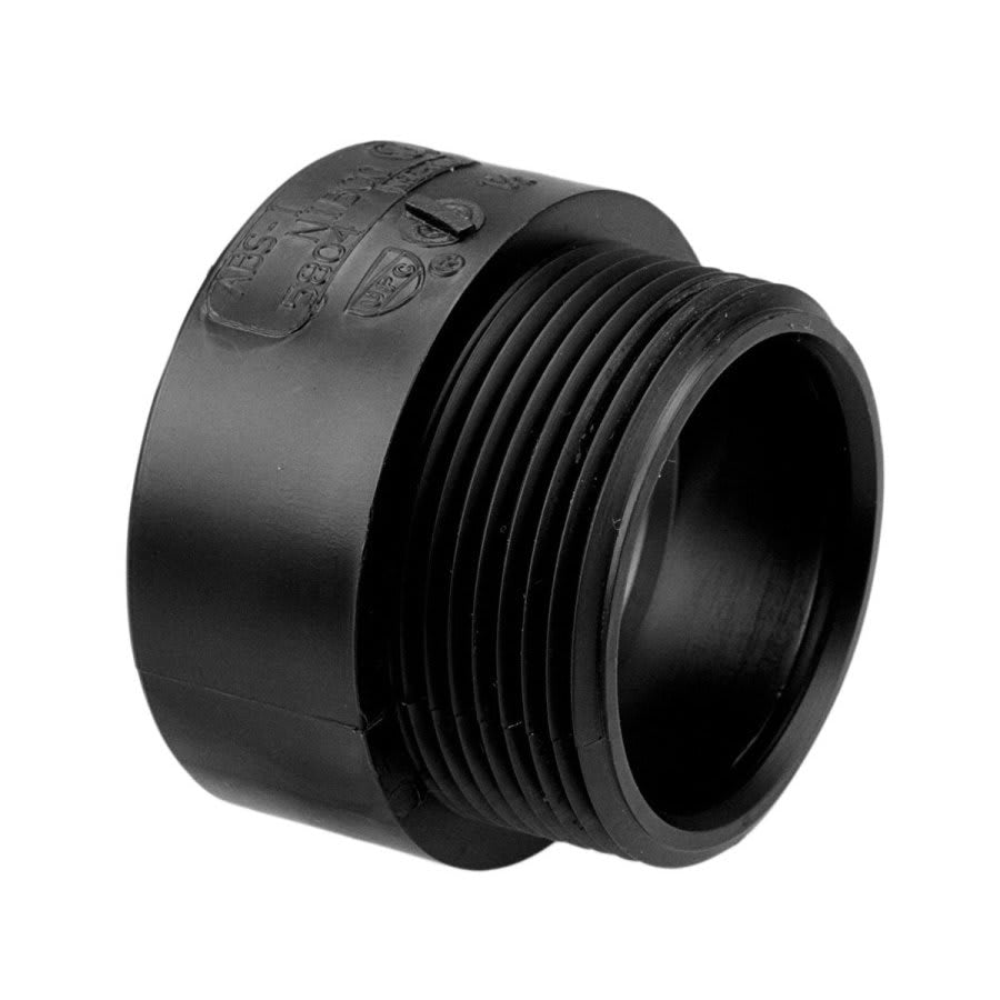 DWV Male Adapter, 3 in, Hub x MNPT, ABS