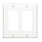 Leviton Nylon 2-Gang Deco Wall Plate White