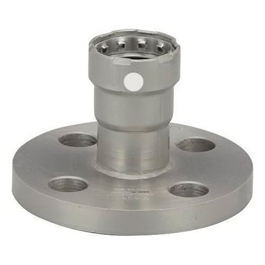 Flat Face Flange, 1 in, Press, 4-1/4 in OD, 4 Bolt Holes, 150 lb, Carbon Steel