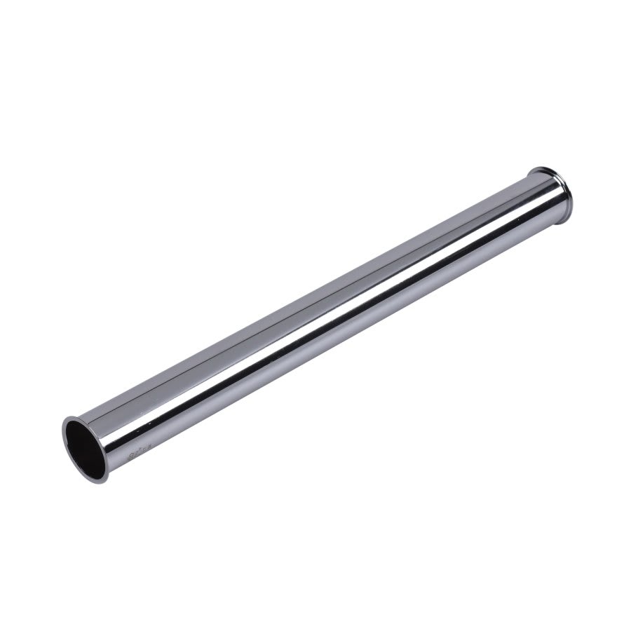 Tubular Tailpiece, 1-1/2 in, Flange, 17 ga, Chrome