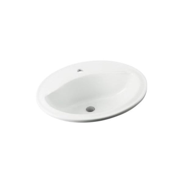 Sanibel™ Top Mount Lavatory Sink, ADA, 20 x 17 x 8 in, Vitreous China, White