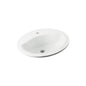 Sanibel™ Top Mount Lavatory Sink, ADA, 20 x 17 x 8 in, Vitreous China, White