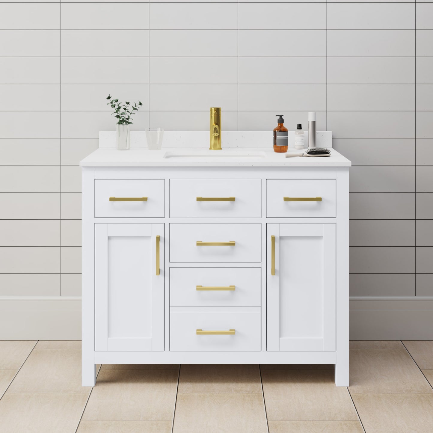 Beckett Single Bathroom Vanity - 42W x 35H x 22D