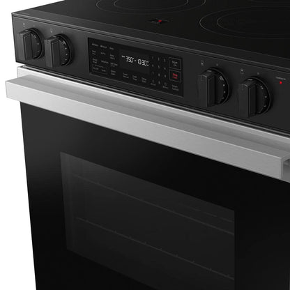 Bespoke 30 in. 6.3 cu.ft. 5 Burner Element Smart Slide-In Electric Range w/ AirFry & Safety Knobs in Stainless Steel