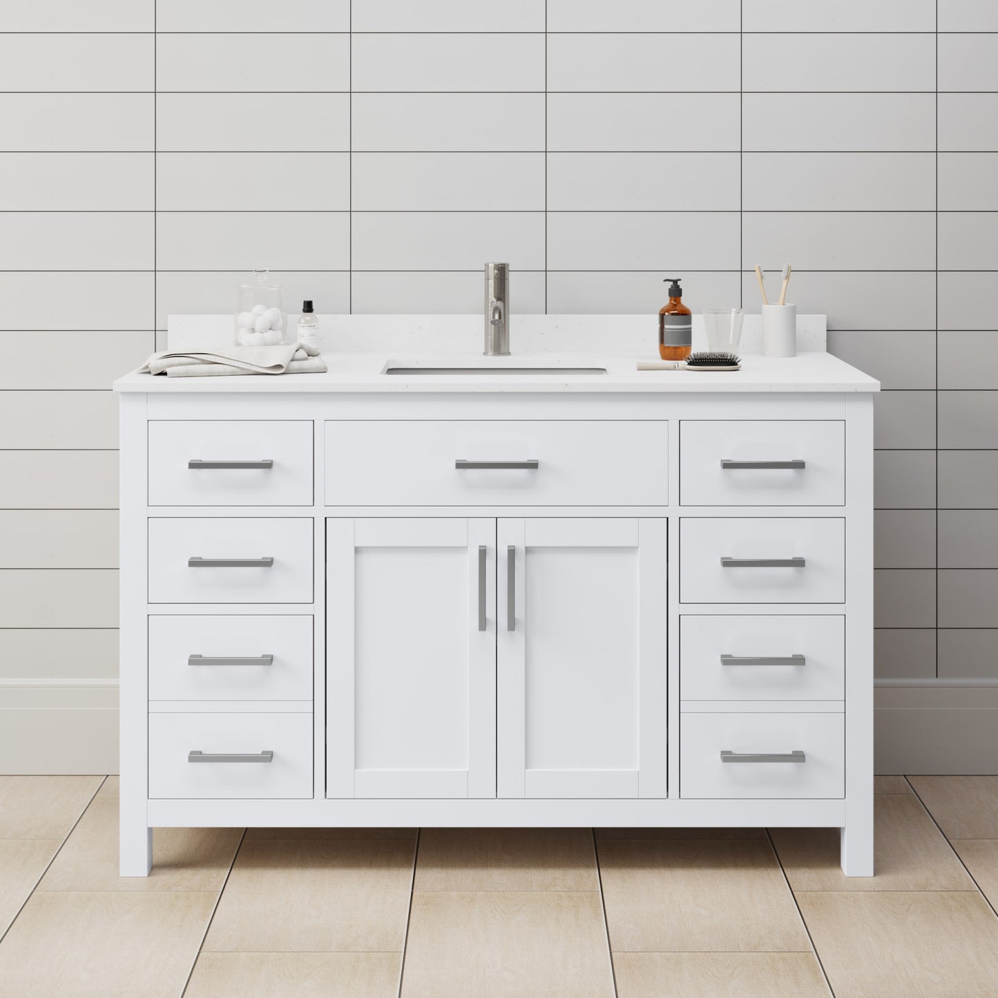 Beckett Single Bathroom Vanity - 54W x 35H x 22D